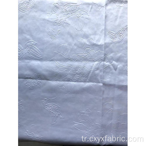 Ev tekstili için polyester beyaz 3d kabartma kumaş
